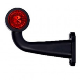 Durite 0-172-46 Left Hand Red/White LED Long Angled Outline Marker Lamp - 12/24V PN: 0-172-46